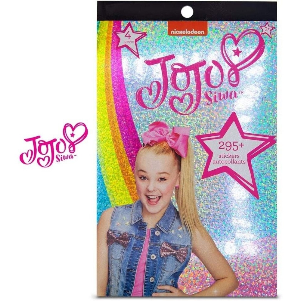 COPY - Jojo Siwa 4 Sheet Foil Cover Sticker Pad Collectible 200+ Stickers